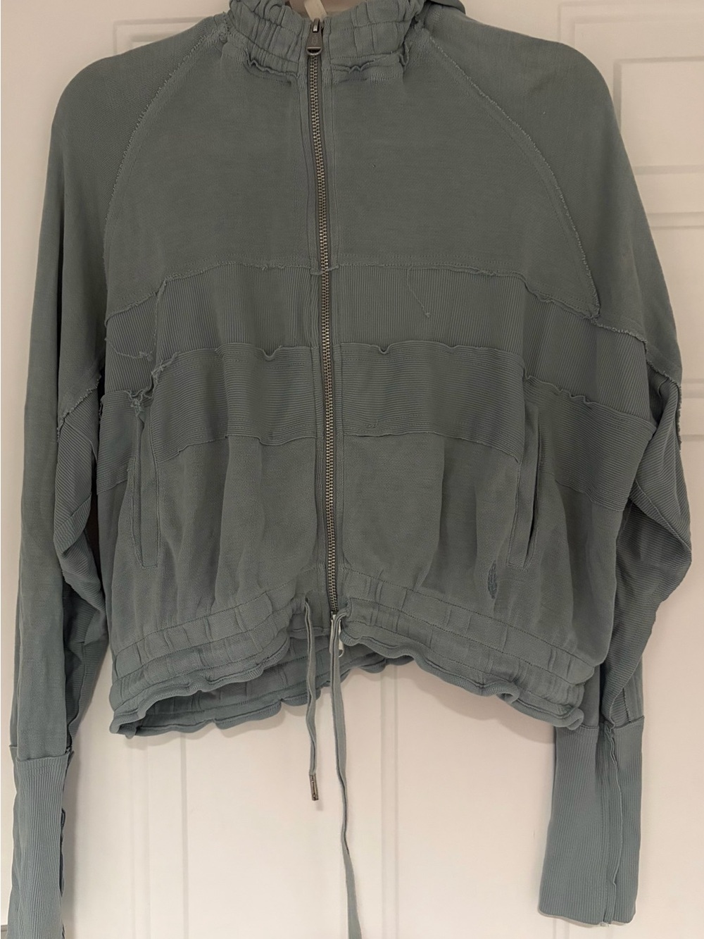 FP Movement by Free People Washed Sage Green Zip Hoodie